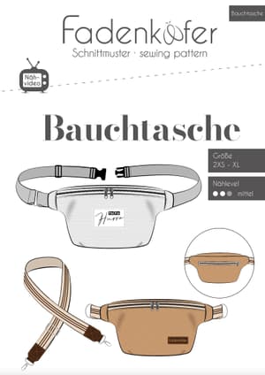 Papierschnittmuster Bauchtasche