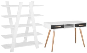 Set di mobili da ufficio bianco e grigio scuro ESCALANTE/FRISCO