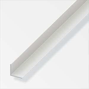 Cornière isocèle 1.5 x 20 x 20 mm PVC blanc 1 m