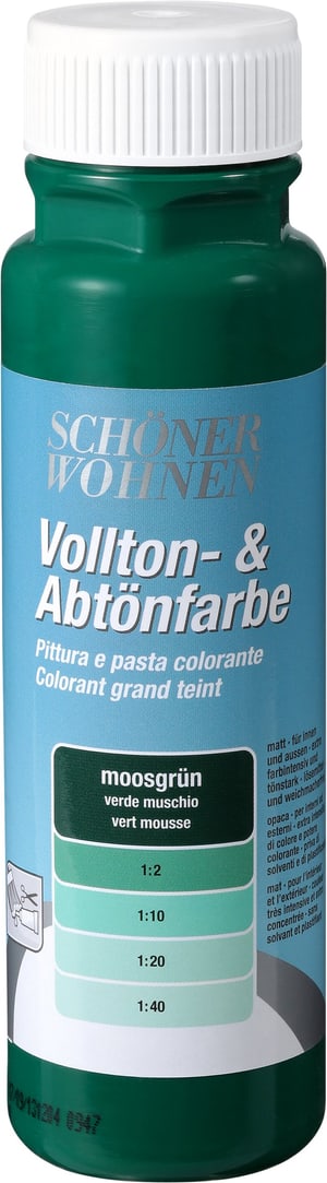 Vollton- & Abtönfarbe Moosgrün 250 ml