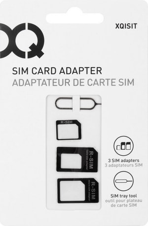 Adaptateur Nano+Micro SIM noir
