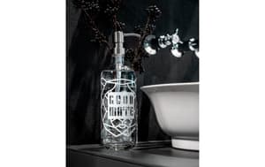 Seifenpumpe für Glasgetränkeflaschen Silber