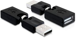 Adattatore USB 2.0 USB-A maschio - USB-A femmina, ruotabile