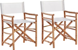 Set di 2 sedie in legno chiaro di bambù MOLISE