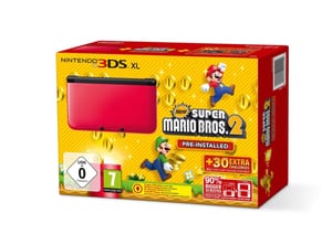 3DS XL Red inkl. New Super Mario Bros. 2