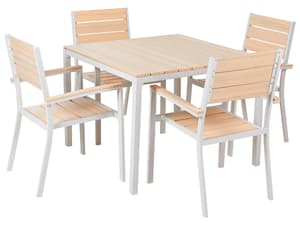 Ensemble de repas de jardin 4 places beige PRATO