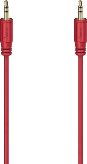 "Flexi-Slim", connettore jack da 3,5 mm, dorato, rosso, 0,75 m