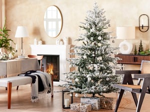 Künstlicher Weihnachtsbaum schneebedeckt 180 cm weiss BRISCO