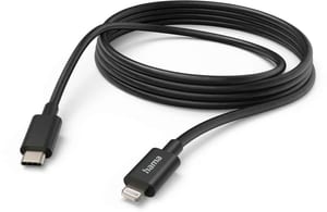 USB-C - Lightning, 3 m, Schwarz