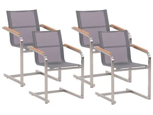 Set di 4 sedie da giardino grigio COSOLETO
