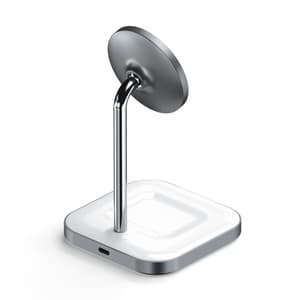 2-in-1 Magnetic Wireless Charging Stand - Space Gray