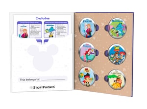 Casque de contes sans fil Mickey Mouse – bleu + 7 Disney StoryShields