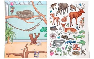 Libro di adesivi del mondo animale con 24 pagine