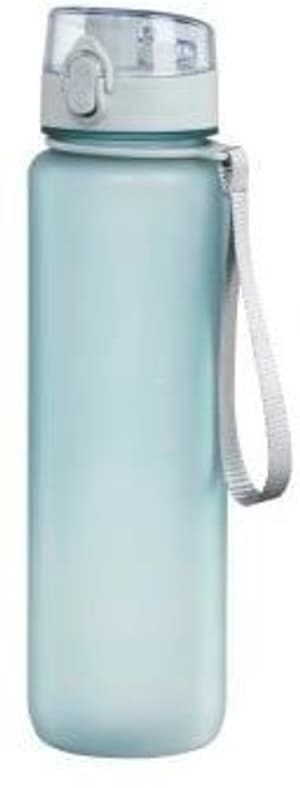Gourde de sport. 1 l, anti-fuite, boucle, fermeture à une main, bleue