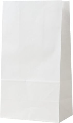 Sacchetto di carta, 13 x 24 x 8 cm, bianco, 6 pzz.