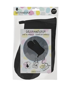 Grillhandschuh, 20 x 34 cm, Schwarz