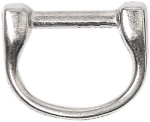 Anello a D, mezzi anelli chiusi in metallo per creare decorazioni, portachiavi, cinture e zaini, color argento, 24 x 19 mm, 4 pz.