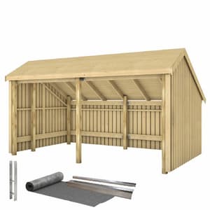 Multi Gartenhaus 2 Module 432x248x250cm  Set 2 unbehandelt