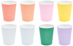 Bicchieri di carta colorato