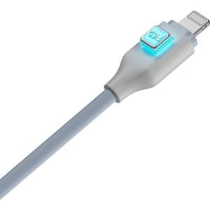 Da USB-C a Lightning in silicone elastico blu