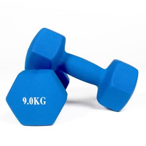 Haltères revêtement Néoprène musculation et fitness (Lot de 2) | 2 x 9 KG