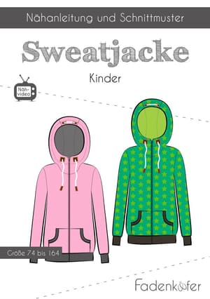 Papierschnittmuster Sweatjacke