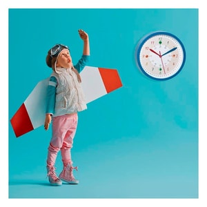 Orologio da parete per bambini Tick & Tack Blu
