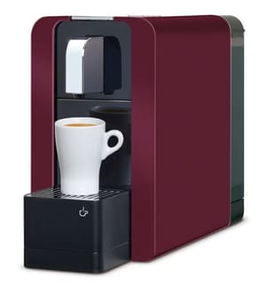 Compact Automatic Macchina da caffè in capsule burgundy red