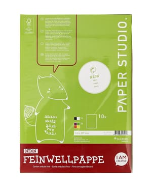 Feinwellpappe A4, 10 Blatt, Neon