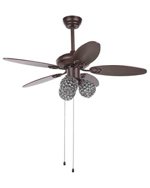 Ventilateur de plafond marron avec lampe HEILONG