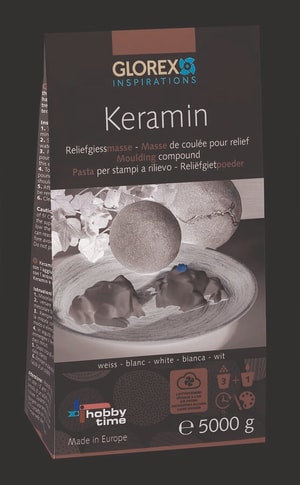 Keramin nel sacco bianco brillante, 5000 g