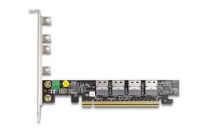 Host Bus Adapter PCI-e x16, 4x SFF-8654 NVMe Bifurcation