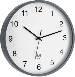 Orologio da parete radiocontrollato Ø 30,2 cm, grigio/bianco