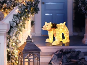 Decorazione da esterno orso polare con LED 34 cm SIVULA