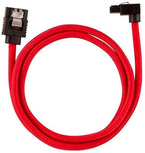 Câble SATA3 premium set rouge 60 cm coudé