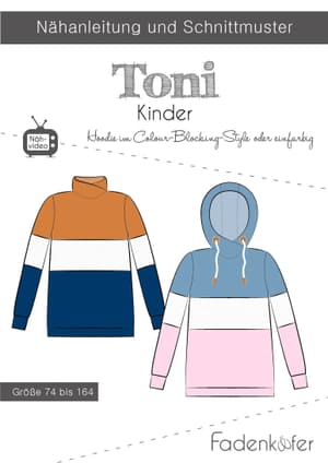 Papierschnittmuster Hoodie Toni