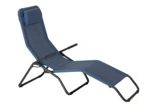 Chaise longue in  inclinable bleu