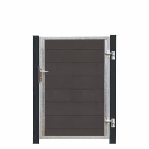 Futura WPC Porte simple Re. 99x145cm+16cm poteau ardoise/FVZ/laque en poudre