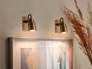 Set di 2 lampade da parete metallo ottone BONTE