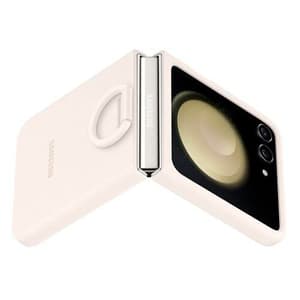 Galaxy Z Flip5 Silicone Case with Ring Cream