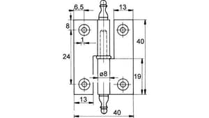 Cerniere per mobili FS, diametro rullo 8 mm