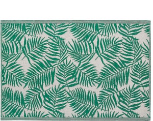 Tapis extérieur vert émeraude au motif feuilles de palmier 120 x 180 cm KOTA