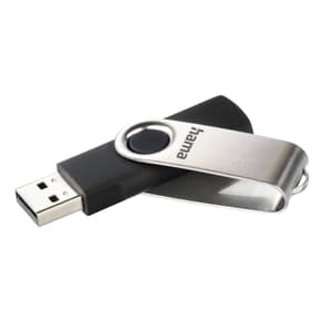 Rotate USB 2.0, 128 GB, 15 MB/s, Schwarz/Silber