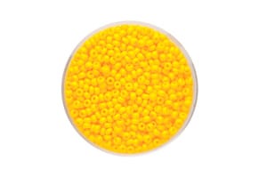 Rocailles jaune oeuf intense 2,6mm, 17 g