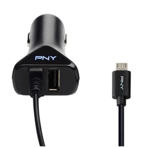 Micro-USB Car Charger USB Caricabatterie nero