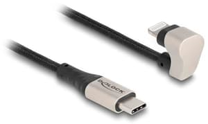 Câble USB 2.0 coudé à 180° USB C - Lightning 1 m