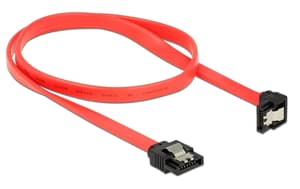 Câble SATA3 6 Gb/s rouge, coudé, clip, 50 cm