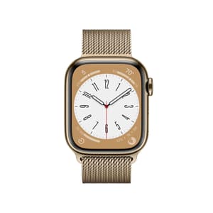Watch Series 8 GPS + Cellular 41mm Gold Stainless Steel Case with Gold Milanese Loop