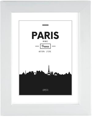 Portafoto in plastica „Paris“, bianco, 10 x 15 cm