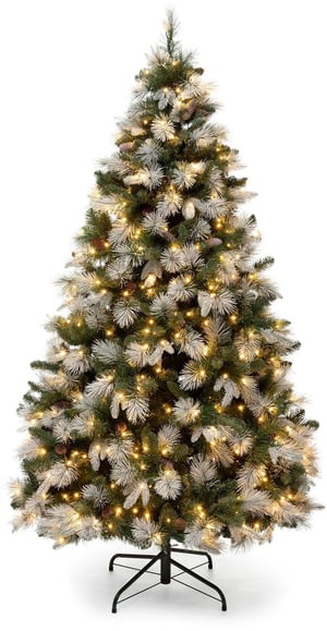 Albero di Natale smerigliato, 600 LED, 220 cm, verde